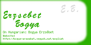 erzsebet bogya business card